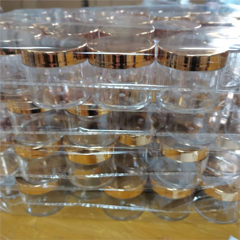 Acrylic Powder Clear - 20/50/100Pcs Gold Lid Clear Empty Refillable