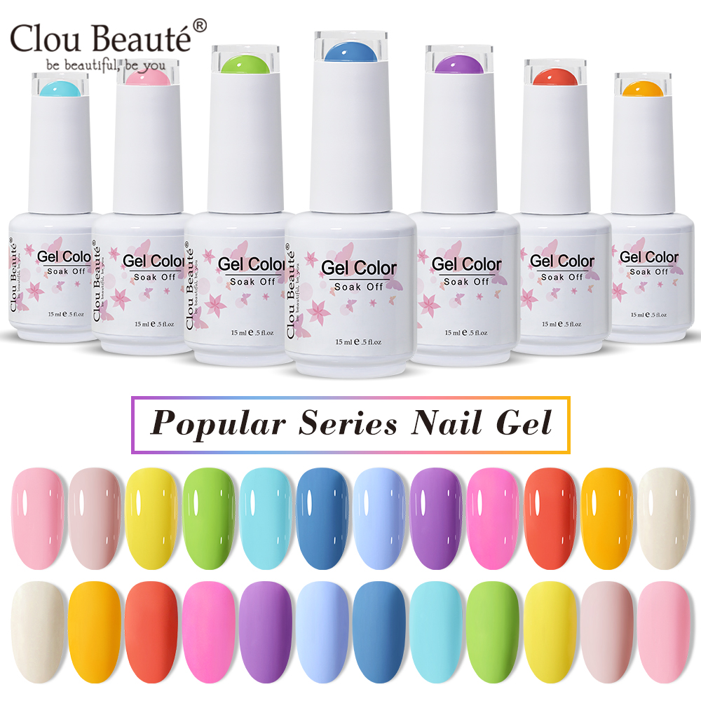 Nail Art Natural - Clou Beaute 15ml Nail Gel Polish