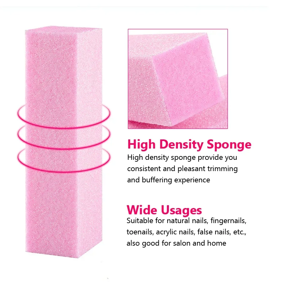 Nail Art Natural - 2Pcs Nail Buffer Blocks 4-Sided Sponge