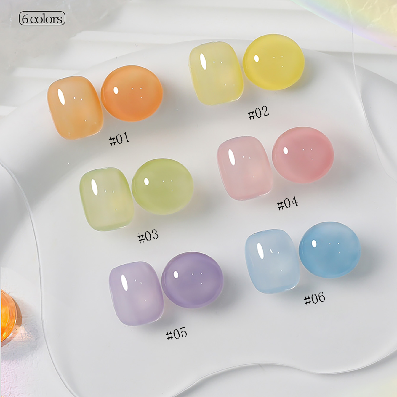SHAKA 1-6pcs Romantic Macaron  - Nail Art Valentines Day 评论和价格