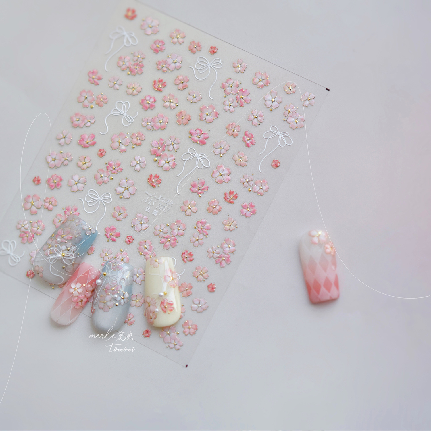 Cherry Blossom Pink Flower Sak - Nail Art Pink Soft 评论和价格