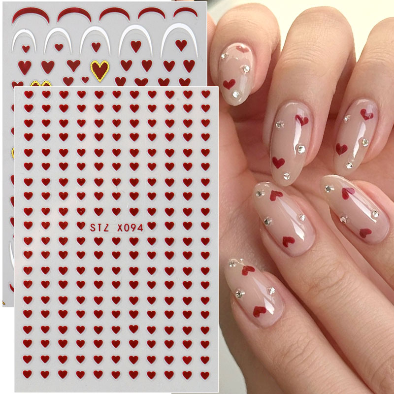 2pcs Mini Love Heart Nail Art  - Nail Art Valentines Day 评论和价格
