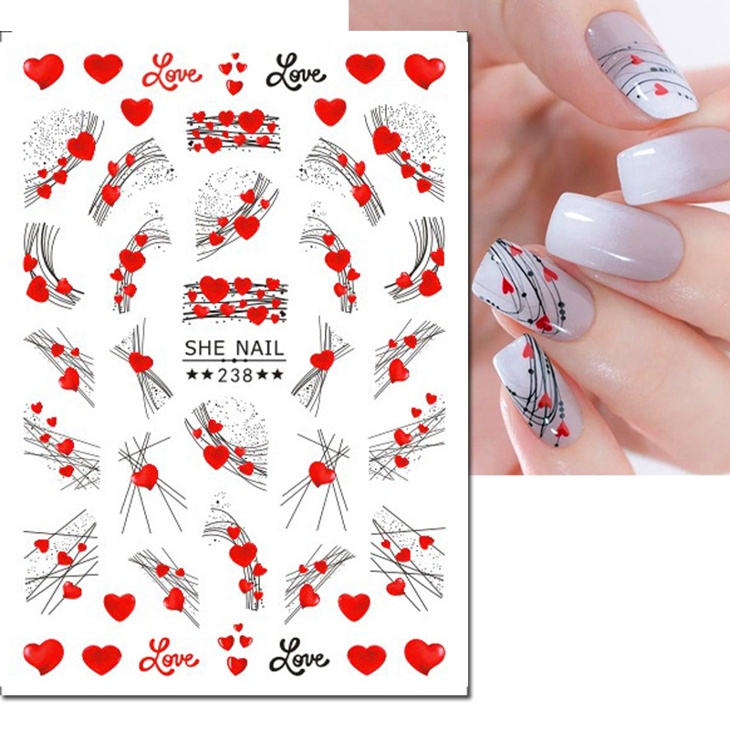 3d Nail Art Decals Geometric L - Nail Art Valentines Day 评论和价格