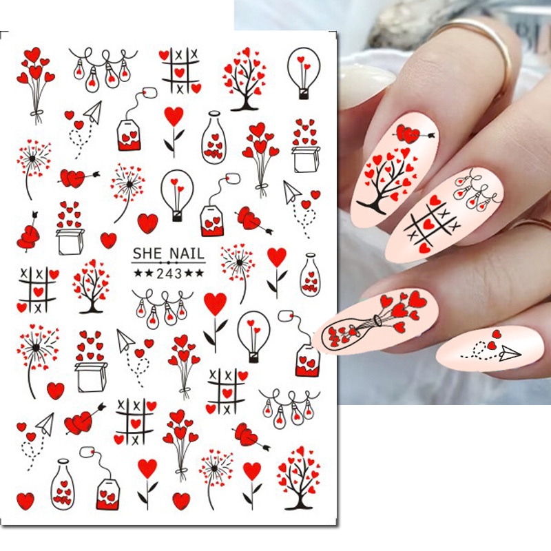 3d Nail Art Decals Geometric L - Nail Art Valentines Day 评论和价格