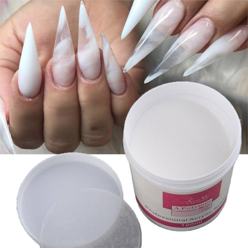 1Pot 120ml Nail Acrylic Powder - Acrylic Powder Clear 评论和价格