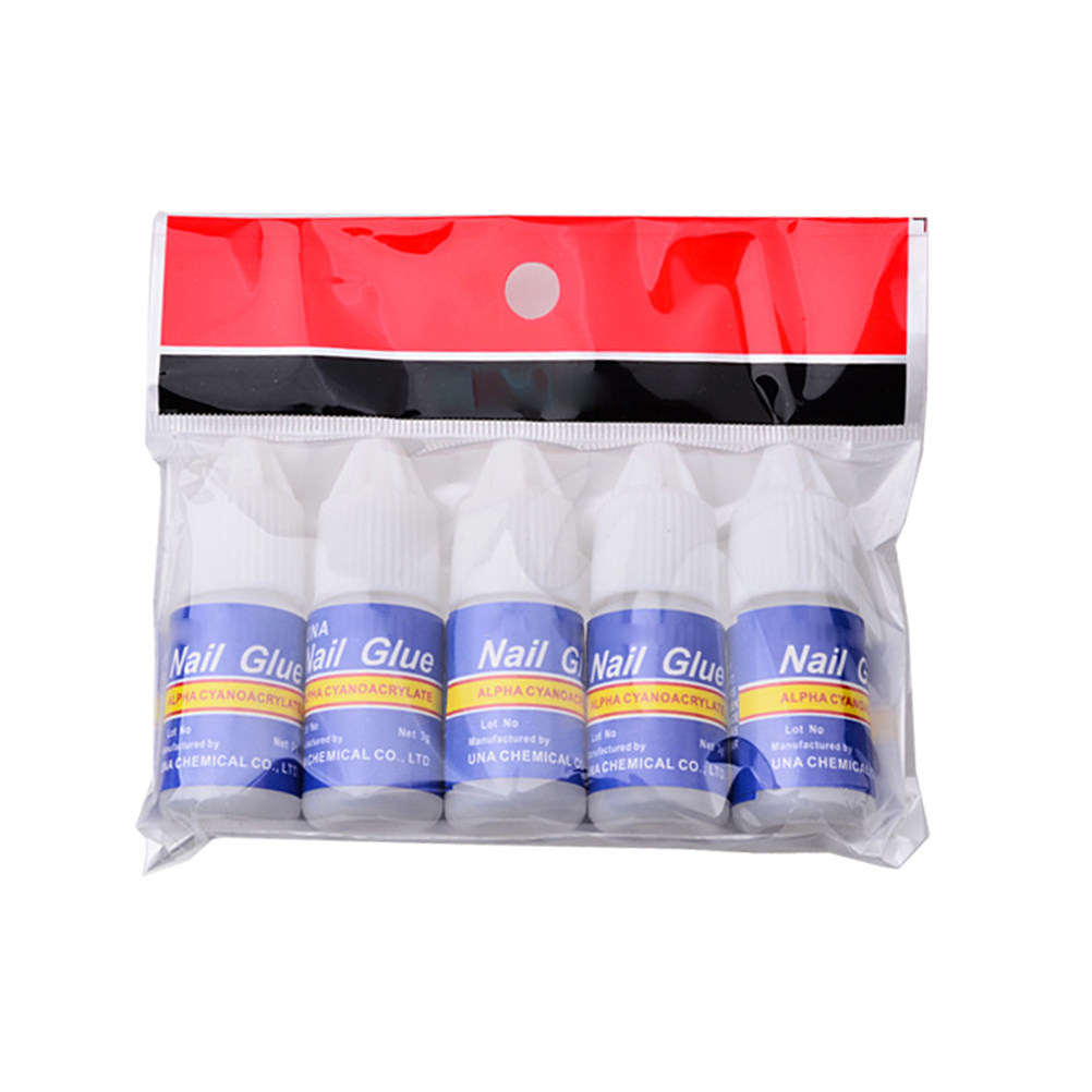 5Pcs Nail Glue 3G Super Viscos - Nail Art Natural 评论和价格