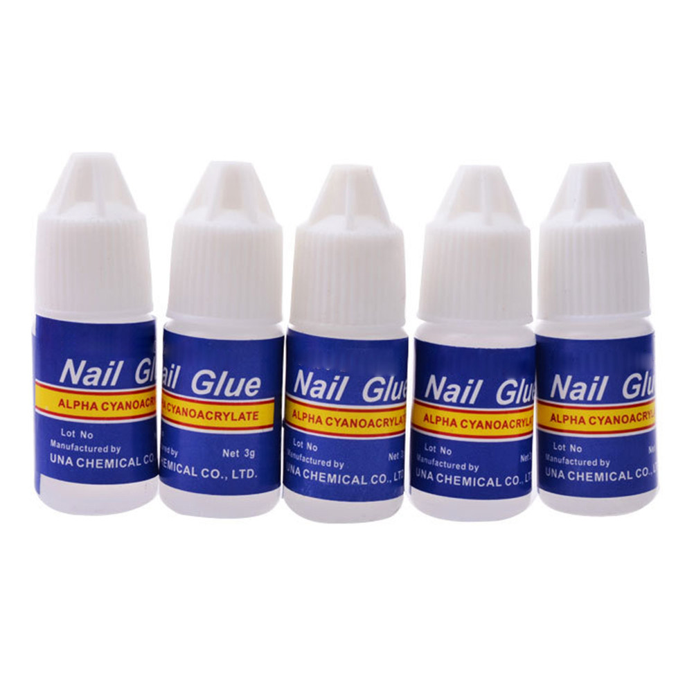 5Pcs Nail Glue 3G Super Viscos - Nail Art Natural 评论和价格