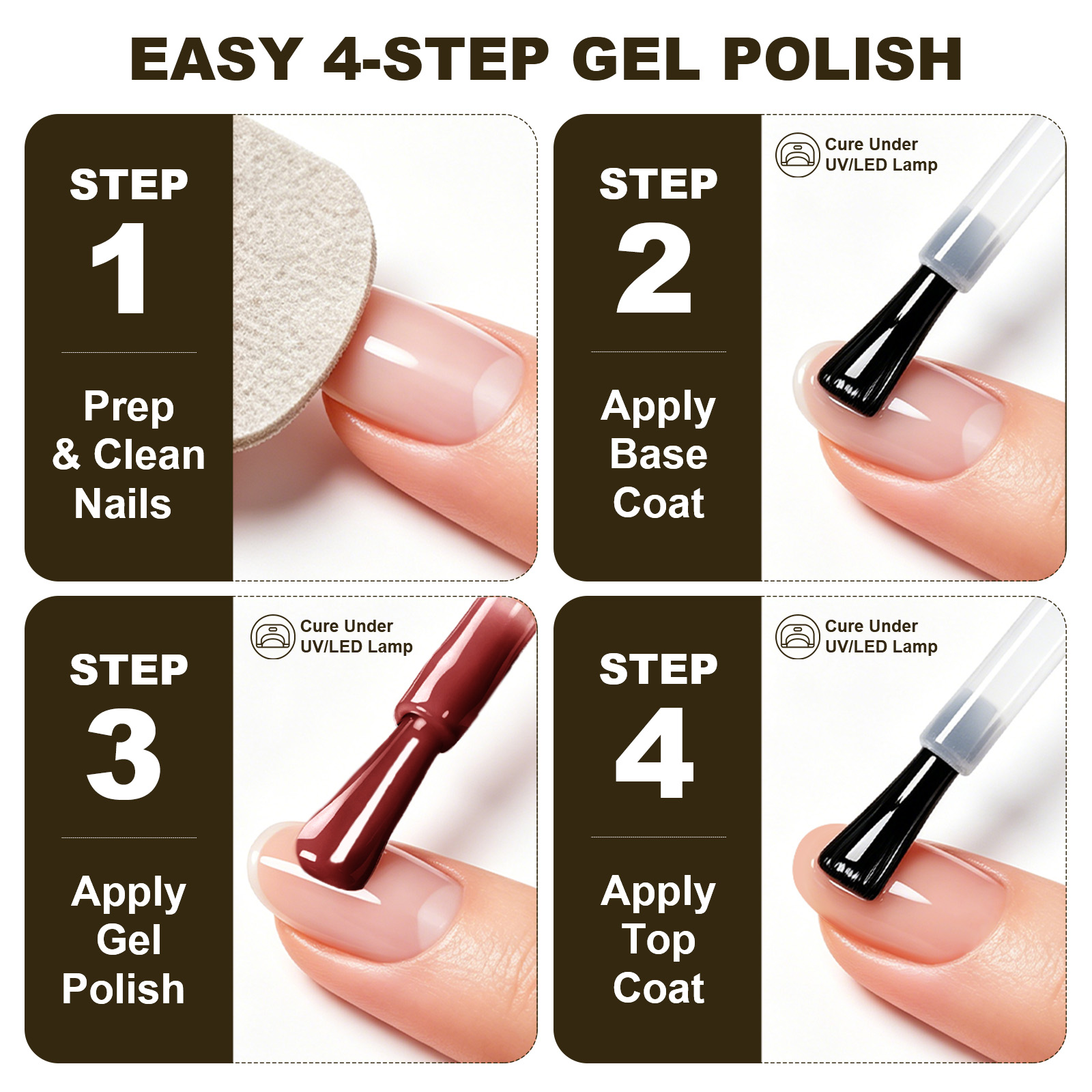 LIMEGIRL 6 Colors Gel Nail Pol - Nail Art Burgundy 评论和价格