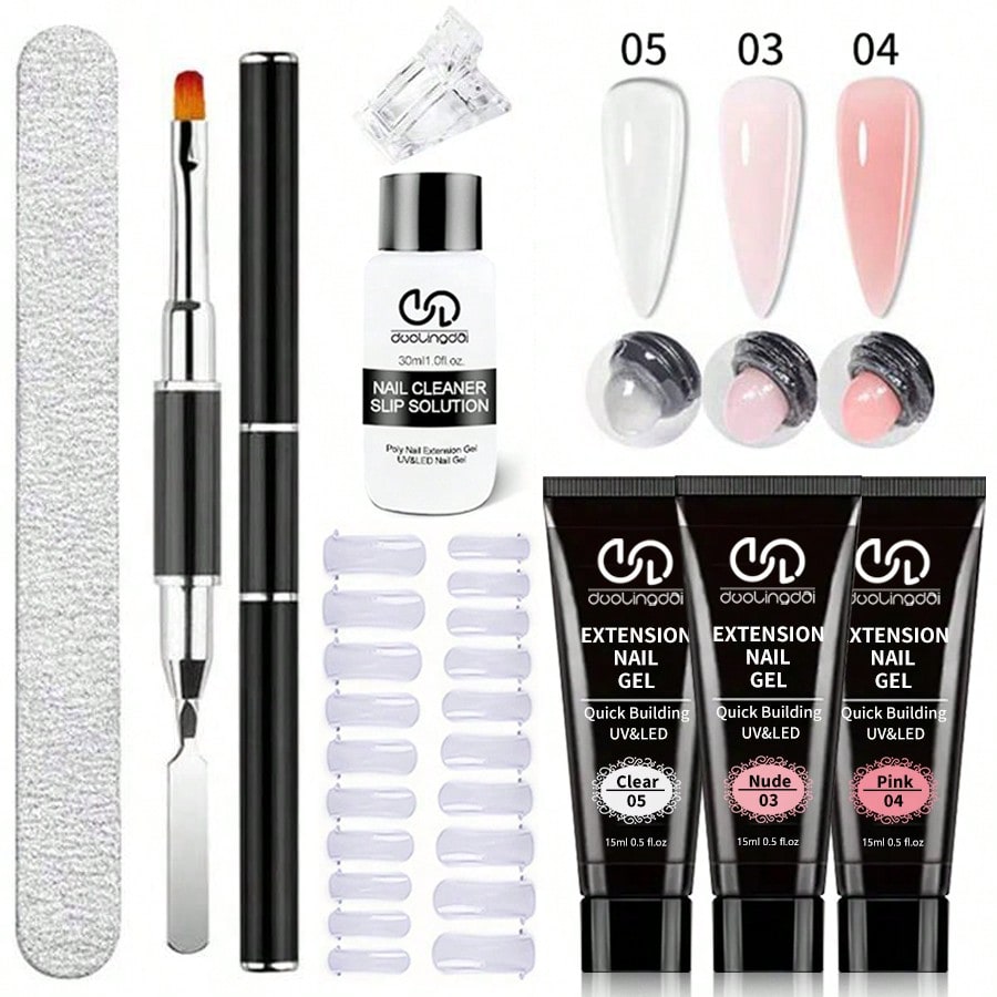 8PCS/Set Poly Extension Gel Se - Acrylic Powder Clear 评论和价格