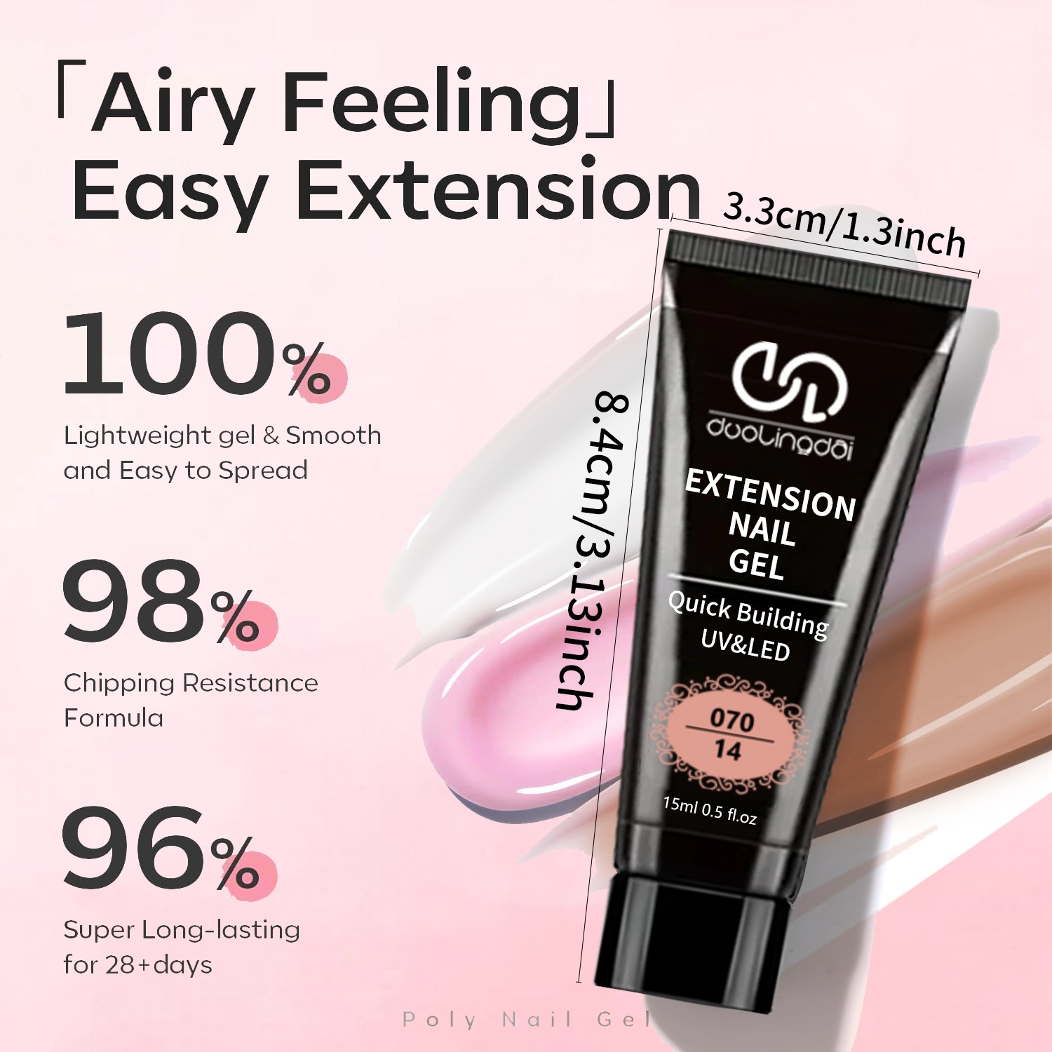 8PCS/Set Poly Extension Gel Se - Acrylic Powder Clear 评论和价格