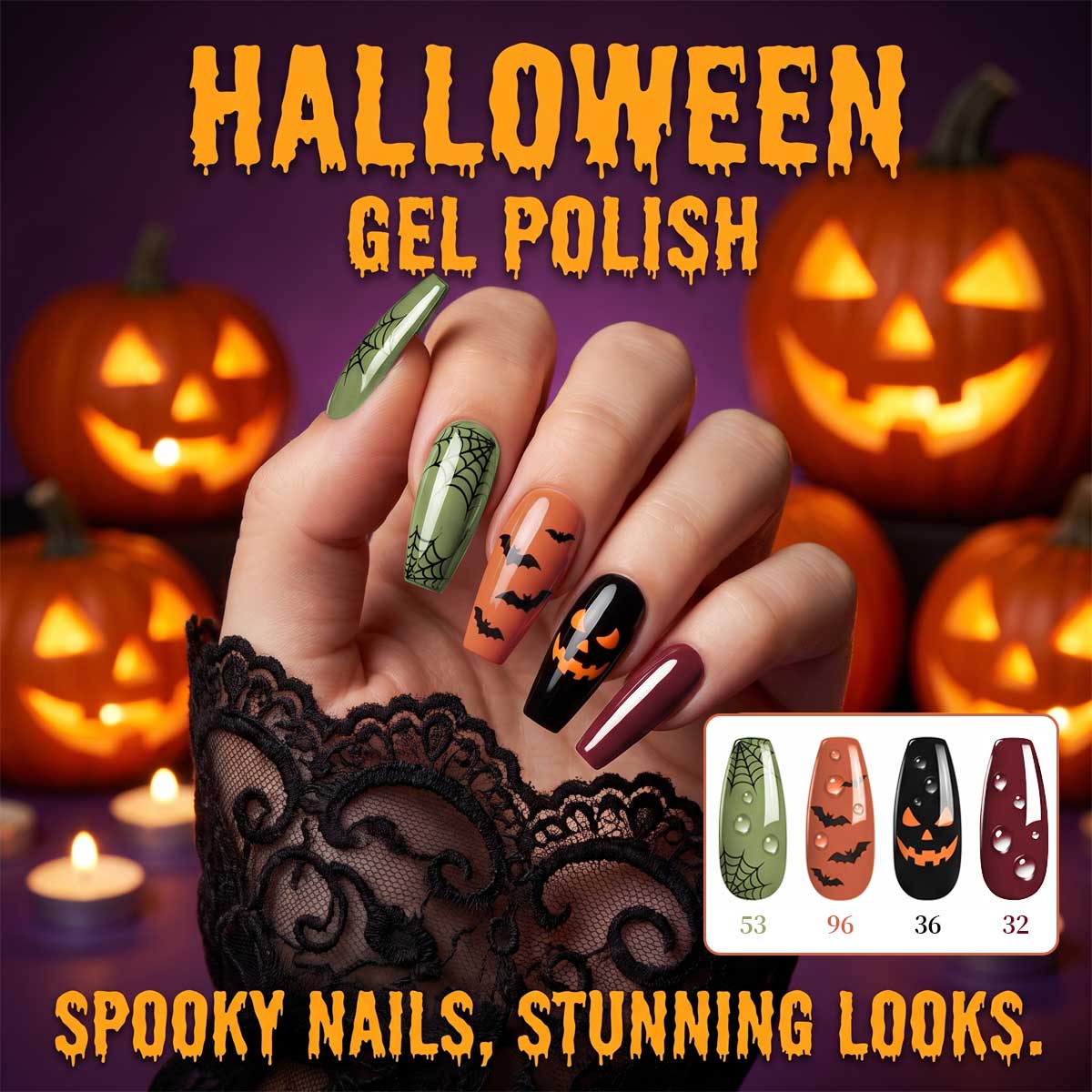 4-Pack of Olive Green, Orange, - Nail Art Burgundy 评论和价格