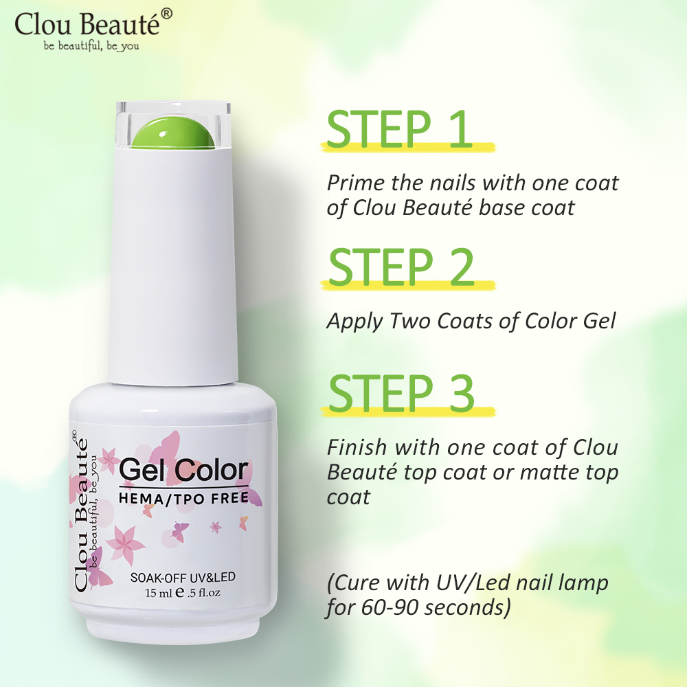 Clou Beaute Hot Color Gel Poli - Nail Art Burgundy 评论和价格