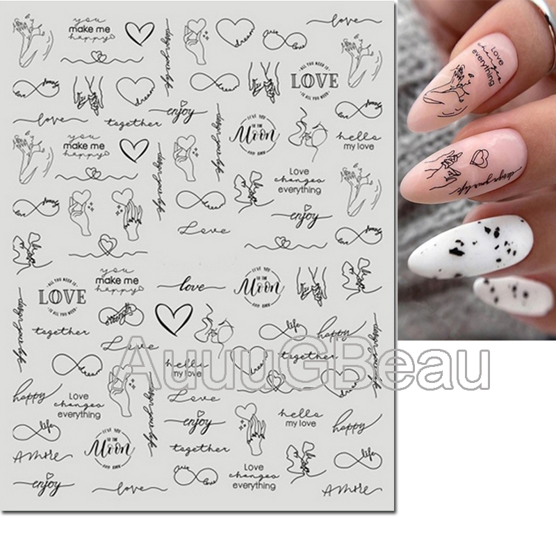 3d Nail Art Decals Valentine D - Nail Art Valentines Day 评论和价格