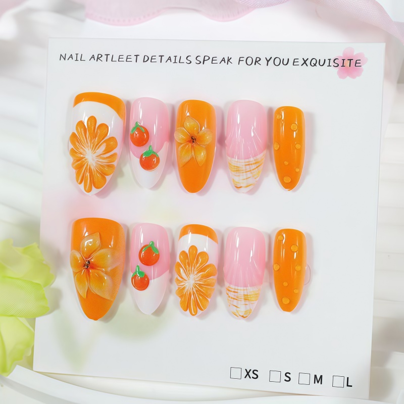 2026New 30pcs 3D Fruit Orange  - Nail Art Orange 评论和价格