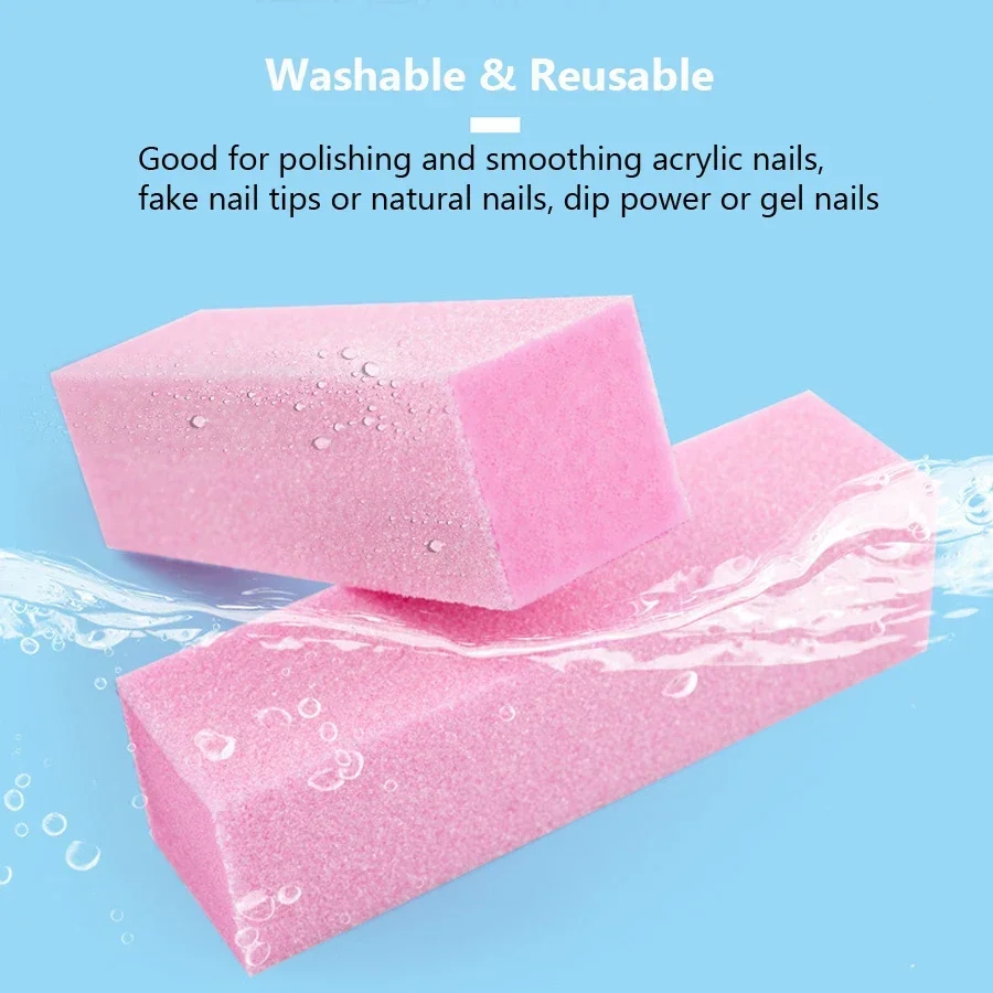 2Pcs Nail Buffer Blocks 4-Side - Nail Art Natural 评论和价格