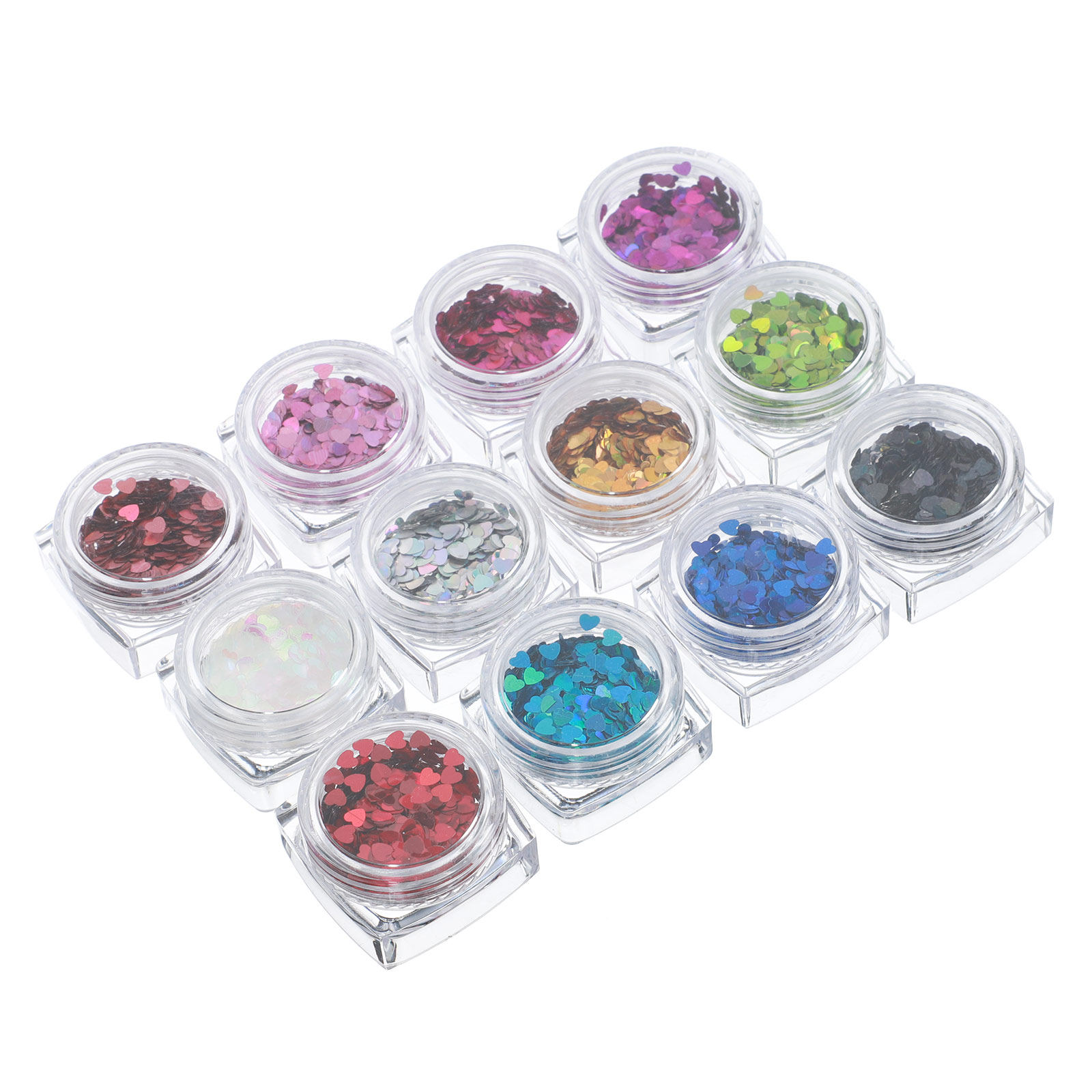 1Set Shinning Heart Nail Sequi - Nail Art Valentines Day 评论和价格