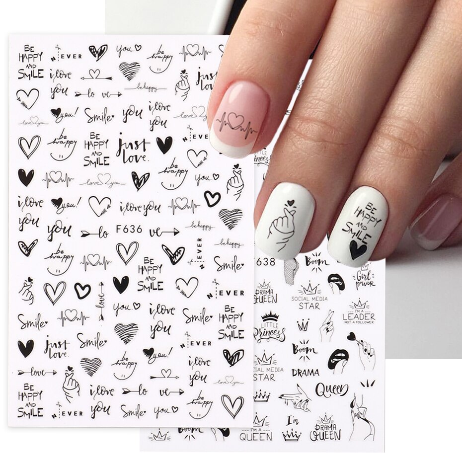 2pcs Heart Love Design 3D Nail - Nail Art Valentines Day 评论和价格