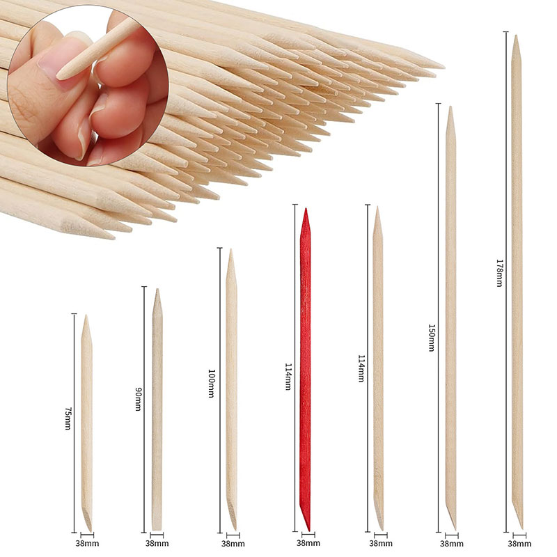 100Pcs Cuticle Pusher Remover  - Nail Art Orange 评论和价格