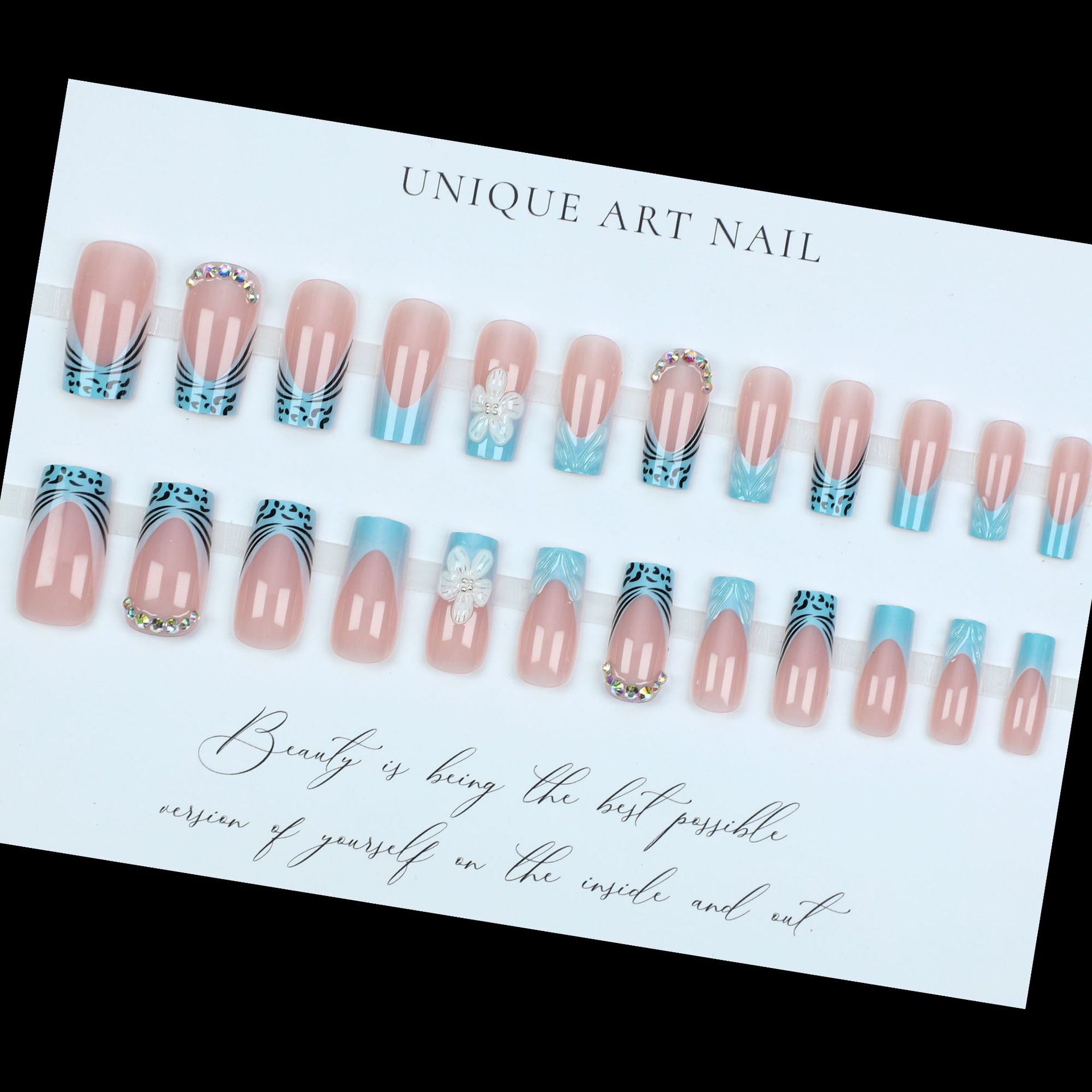 Medium fake nails for women gi - Nail Art Orange 评论和价格