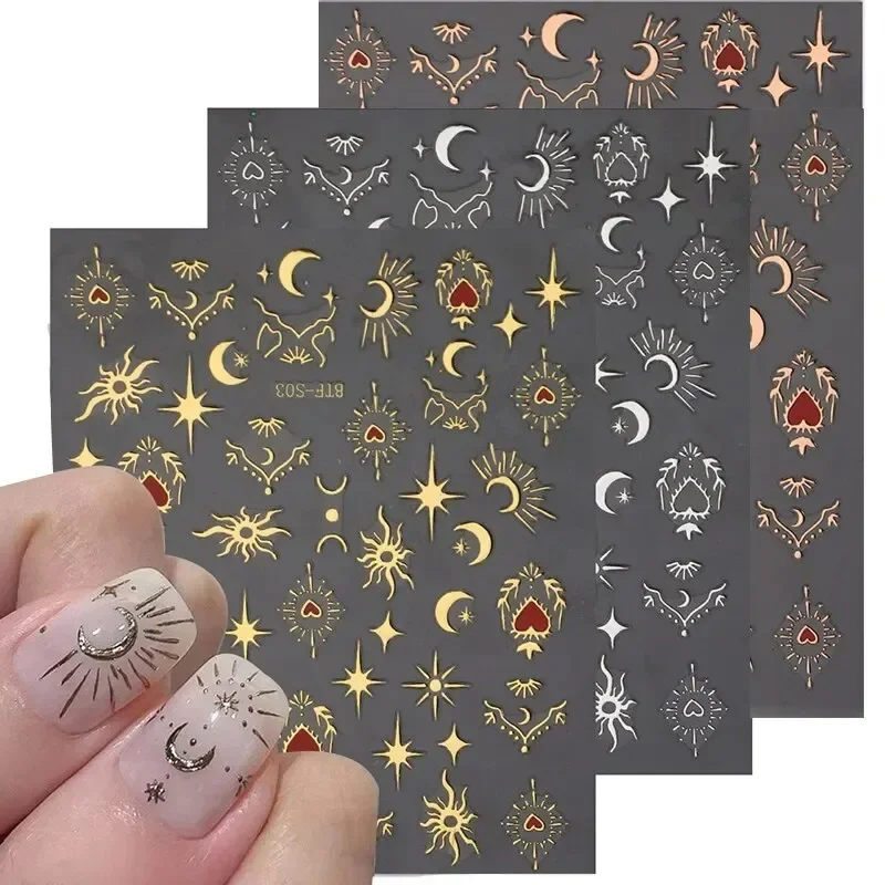 3 sheets1 pack ，3D stickers, n - Nail Art Rose Gold 评论和价格