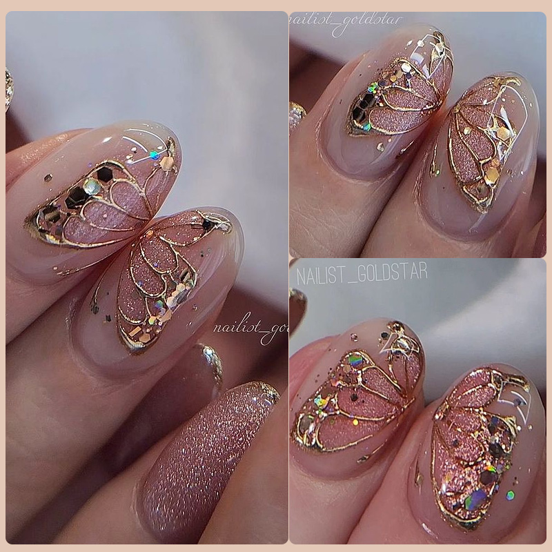 LILYCUTE 5ml Super Bright Meta - Nail Art Rose Gold 评论和价格