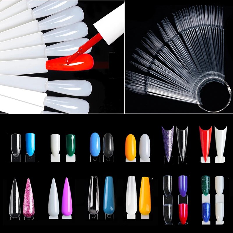 Nail Display Sticks Clear Natu - Nail Art Natural 评论和价格